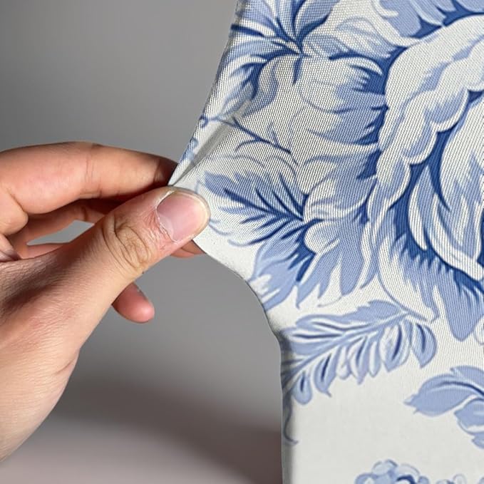 Blue Toile Arch Backdrop Vintage Floral French Toile Style Backdrop Elegant Blue and White Botanical for Wedding Baby Shower Classic European Party Decor Photography Background (G4224,5FT)