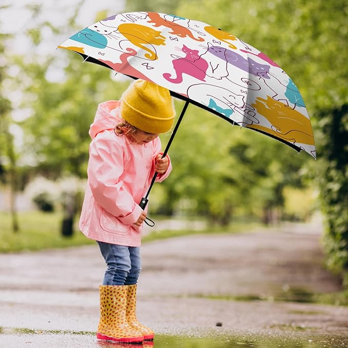 Small Compact Travel Automatic Folding Umbrella for Women, Portable Lightweight, Rain, Wind, UV Sun Shade