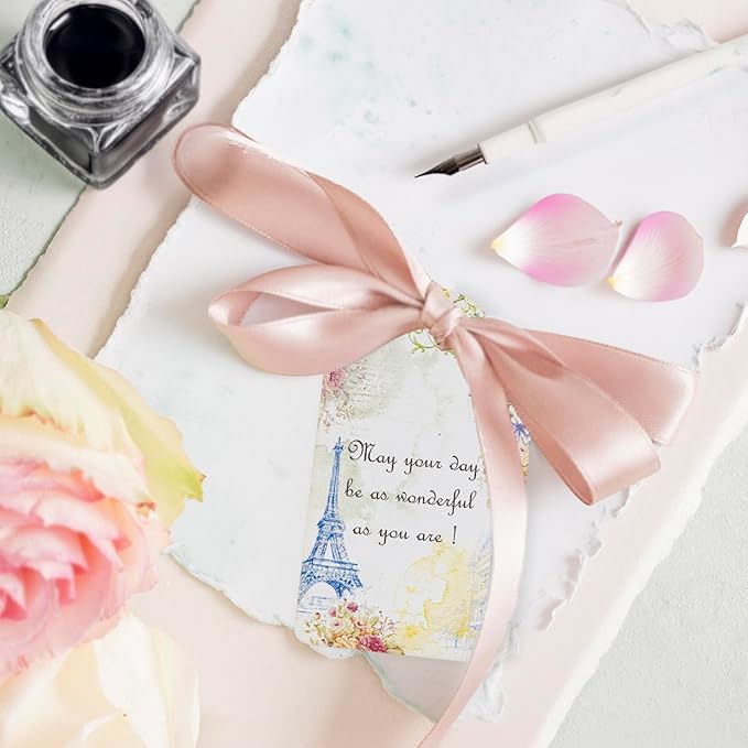 Summer-Ray 48pcs in 4 Designs Elegant Vintage Floral Gift Tags for for All Occasions