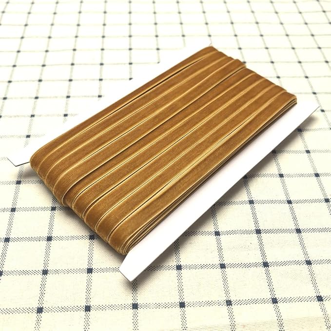 Chenkou Craft Brown 25 Yards 3/8" Velvet Ribbon Lots Bulk (Brown, 3/8"(10mm))