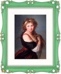 SIMON'S SHOP 11x14 Picture Frame in Light Green with Gold Accents, Vintage Picture Frames 11x14 with Mat for 8x10 Image, Gallery Wall and Tabletop Display Poster Frame