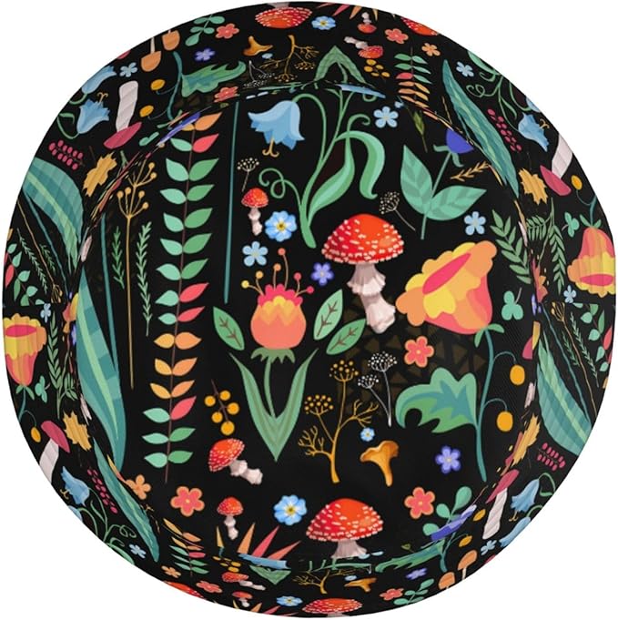 Bucket Hat for Women Men, Summer Print Hat Travel Packable Sun Cap Outdoor Hat for Women and Men