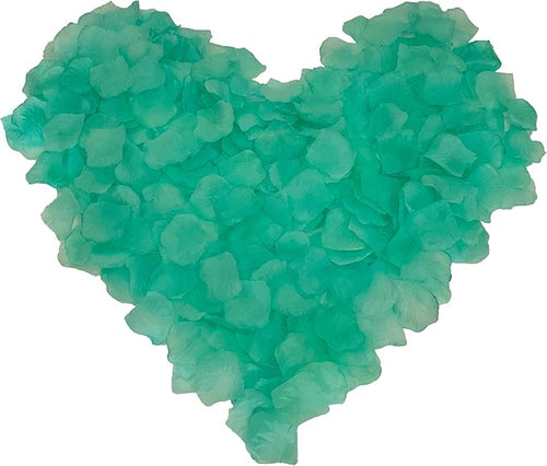 1500 PCS Separated Artificial Aqua Splash Rose Petals for Romantic Night for her Set,Fake Flower Petals for Flower Girl,Silk Rose Petals for Valentine Day Party Romantic Decorations(Tiffany Blue)
