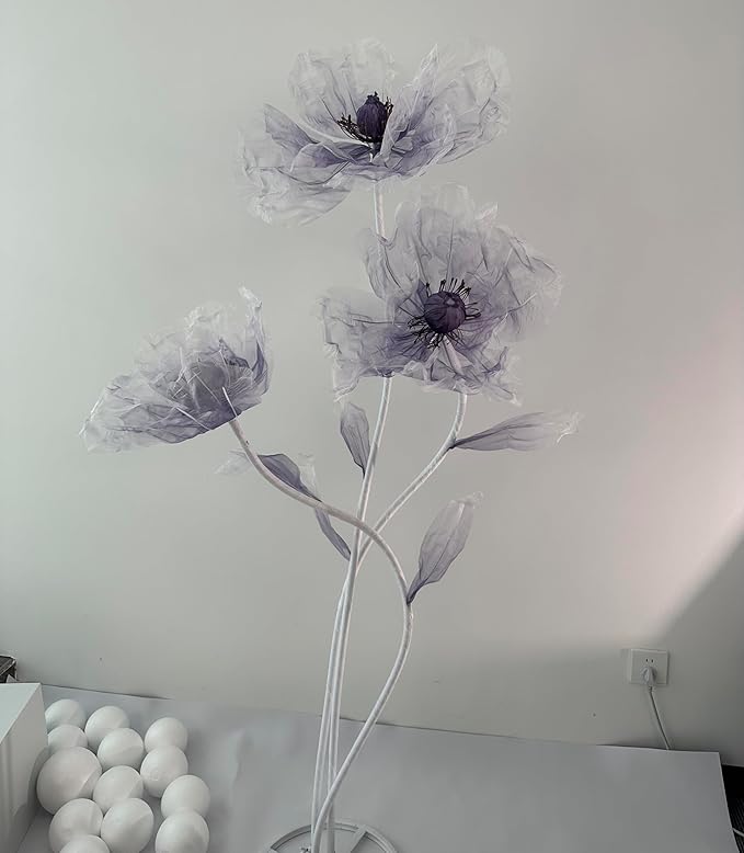 Giant Flower Decoration for Wedding Background, Party Decoration, Birthday Party, Photography Props, Shop Window Props, Banquet, Stage, Mall Display (Purple)