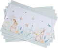 Maison d' Hermine Placemats Set of 4 100% Cotton Washable Cloth Place Mats, Reusable Table Mats for Kitchen Dining Decoration, Party, Wedding, Restaurant Spring/Summer (Easter Dew, 13" x 19")