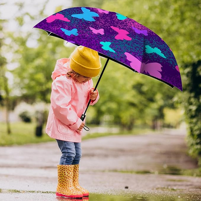 Small Compact Travel Automatic Folding Umbrella for Women, Portable Lightweight, Rain, Wind, UV Sun Shade