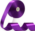 60 Yards Purple Satin Ribbon 1-1/2 Inch, Solid Dark Purple Polyester Fabric Ribbon for Gift Wrapping, Crafts, Flower Bouquet, Wedding, Festival, Christmas, Halloween