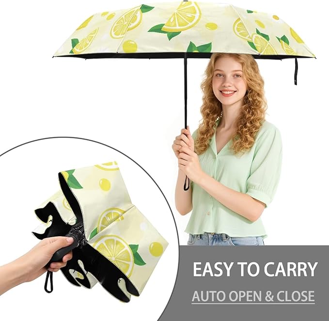 Umbrellas for Rain Lightweight Travel Umbrella 42" Canopy UV Protection Sun Umbrella Windproof Compact Umbrellas
