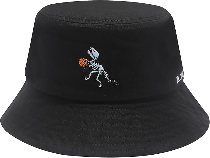 ZLYC Unisex Fashion Embroidered Bucket Hat Summer Fisherman Cap for Men Women