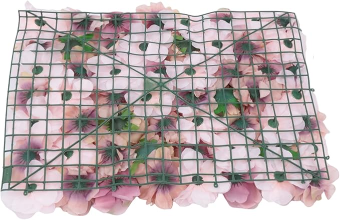 Flower Wall Panels 3D Flower Wall Backdrop, 6Pcs Artificial Flower Wall Panel Silk Rose Floral Decorative Faux Flower Wall Background for Wedding Home Decoration (Autumn Pink, 23.6*15.7in)