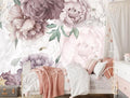 Vintage Floral Wallpaper Peel and Stick Watercolor Peony Self Adhesive Wall Mural for Living Room and Bedroom 157"x108"