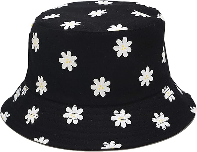 Mashiaoyi Unisex Print Double-Side-Wear Reversible Bucket Hat