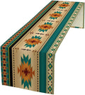 Aztec Southwest Table Runner, Ethnic Style Design Geometric Triditional Kitchen Table Runners Table Setting Decor for Garden Farmhouse Wedding Party Holiday Dinner Home, 13x90 Inch