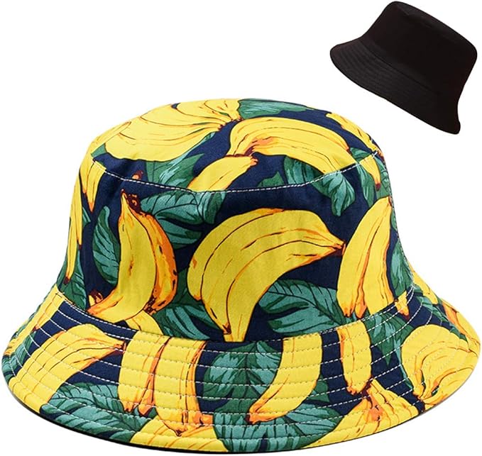 XYIYI Cute Bucket Hat Beach Fisherman Hats for Women, Reversible Double-Side-Wear