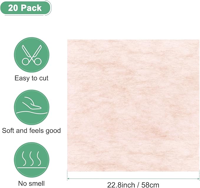 M METERXITY 20-Sheet Korean Cotton Wrapping Flower Paper, Waterproof Floral Wrapping Cotton Paper for Bouquets/Gift Packaging [Nude Pink]