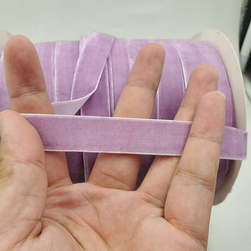 10 Yards Velvet Ribbon Spool (Light Purple, 5/8")