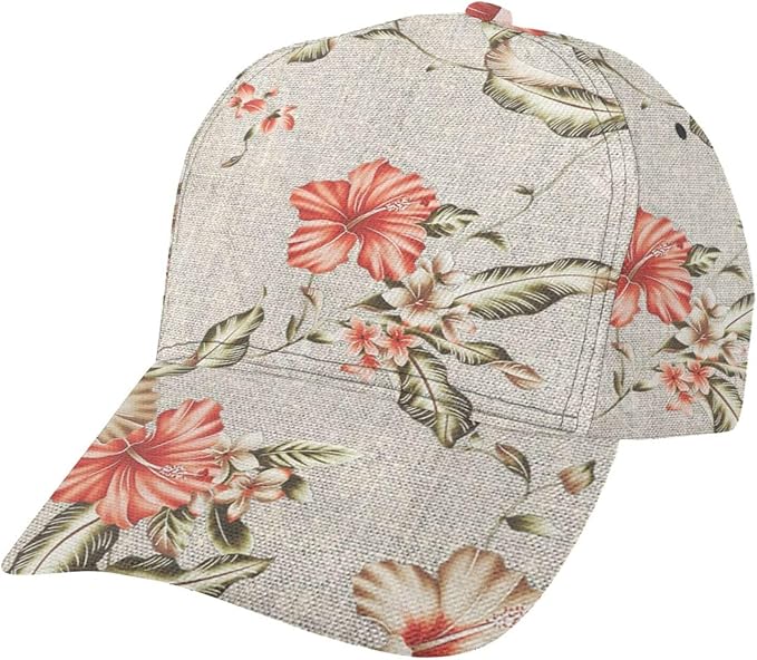 Pastel Cornflowers Floral Baseball Cap Dad Hats All-Over Print Fashion Accessory 100% Polyester Adjusts to Fit Most
