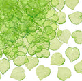 PH PandaHall 100pcs Green Flower Beads, Transparent Leaf Bead Charms, 15x15x2mm Frosted Leaves Pendants with 1.5mm Hole for DIY Earrings Pendants Bracelets Jewelry Making Spring Crafts Decor