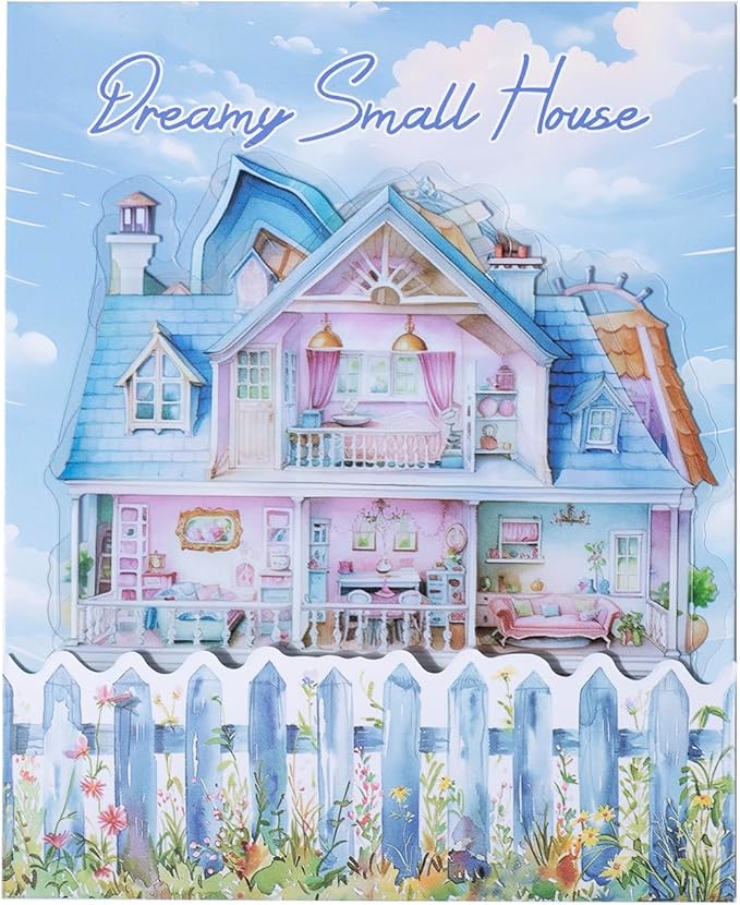 TIAMECH Dreamy Little Nest PET Stickers - 30 Pcs Warm Home & Rainbow Residence Cottage Design, Waterproof Sticker for Journaling & Scrapbooking, Junk Journal Supplies, Ephemera & DIY Crafts