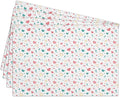 Cotton Linen Waterproof Placemats Set of 4, Pink Love Hearts Dining Mat Table Mats Decor Fabric for Kitchen Dinner Coffee Shop Table, Indoor/Outdoor Washable Wipeable Placemat -N032
