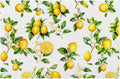 Lemon Tropical Summer Placemats Set of 6 PVC Vinyl Non Slip Table Mats Waterproof Heat Resistant Place Mats Washable Wipeable Dining Table Mat for Kitchen Party Indoor Outdoor Decorative