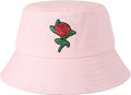 ZLYC Unisex Fashion Embroidered Bucket Hat Summer Fisherman Cap for Men Women