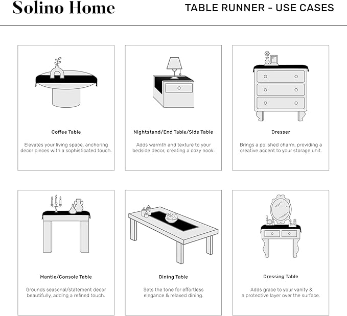 Solino Home Lemon Print Table Runner 60 inch - 100% Pure Linen Table Runner 14 x 60 Inch - Machine Washable - Botanical Lemon/White Print