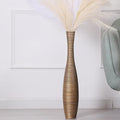 Leewadee Decorative Tall Floor Vase for Living Room Decor, 26 inches, Gold, Resin