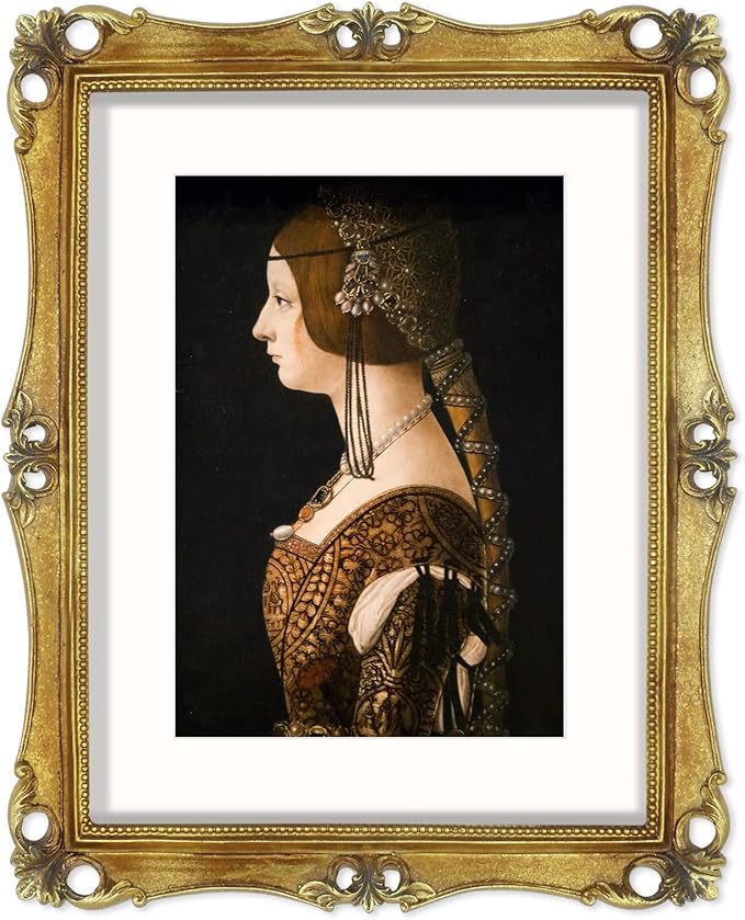 SIMON'S SHOP Gold Picture Frames 11x14 with Mat for 8x10 Artwork, Vintage 11x14 Frame Matted 8x10 Photo, Antique Gallery Wall and Tabletop Poster Frame