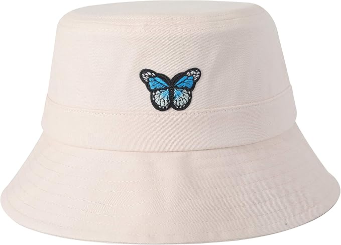 ZLYC Unisex Fashion Embroidered Bucket Hat Summer Fisherman Cap for Men Women