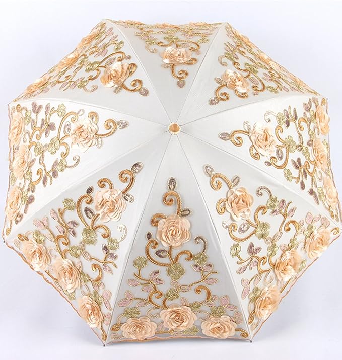 Honeystore Flower Lace Parasols for Wedding Party Lace Bridal Umbrella