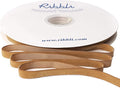 Ribbli Khaki Velvet Ribbon 3/8 Inches Continuous 25 Yard Spool Khaki Christmas Ribbon for Gift Wrapping Crafts Home Decor