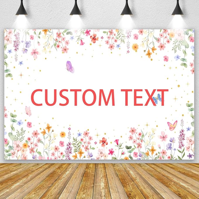 Custom Bridal Shower Decorations Backdrop Wildflower Wedding Shower Background Lower Floral Engagement Wedding Bachelorette Party Decor Supplies Photo Booth Props