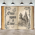 6x4ft Once Upon a Time Backdrop Fairy Tale Books Castle Princess Photography Background Once Upon a Time Birthday Baby Shower Decoration Storybook Wedding Party Banner