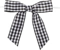 7Rainbows 30pcs 2.5" Buffalo Check Plaid Ribbon Twist Tie Bows Gingham Ribbon Bows for Tying Up Packages Gift Wrapping Christmas Tree(Black and White)