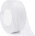 1-1/2 Inch White Sheer Organza Ribbon for Bow Making, Gift Wrapping, Christmas Decoration, 50 Yards/Roll