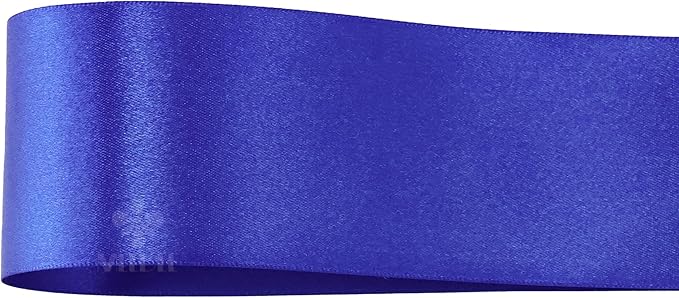 MEEDEE Royal Satin Ribbon 2 Inch Royal Blue Ribbon Lux Double Faced Ribbons by 25 Yards Silk Ribbons for Gift Wrapping, Crafts, Satin Weddings, Flower Bouquet, Holiday Decorating