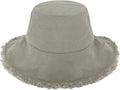CHOK.LIDS Frayed Bucket Hats for Women Men Unisex Trendy Washed Cotton Floppy Wide Brim Boonie Outdoor Summer Beach Headwear