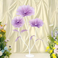 Giant Flowers for Decoration - Floral Decorations with Stand for Flower Backdrop Baby Shower Birthday Party Window Display Home Decor Props -Purple