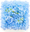 Flower Wall Backdrop, 12PCS 10.6"-15.7" Artificial Flower Wall Panel with Various Styles, 3D Floral Wall Decor for Wedding Photo Background Festive Party Home Decoration (G-D004, 10.6*10.6in)