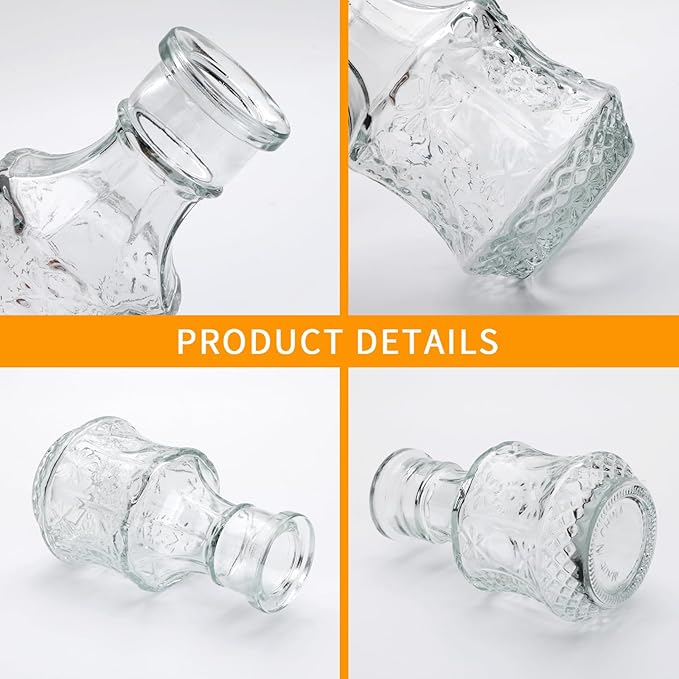 Brajttt Set of 32 Bud Vases for Flowers, Small Vintage Glass Bottles for Rustic Wedding Centerpieces and Home Decor