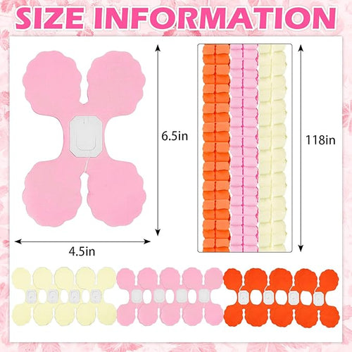 12Pcs Pink and Orange Fall Party Decorations, Hanging Paper Streamers Garland for Office Home Indoor Girls Women Birthday Sunset Thanksgiving Friendsgiving Bridal Wedding Baby Shower Backdrop Decor