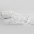 MEEDEE 6 Inch Wide Wired Ribbon White Glitter Mesh Web Wired Edge Ribbon by 10 Yards Roll White Mesh Wired Ribbons for Christmas Tree, Garland, Holiday Crafts, Bows, Centerpiece, Gift Wrapping