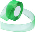 Green Ribbon for Gift Wrapping 1-1/2 inch Sheer Organza Ribbon for Flower Bouquet Tulle Chiffon Ribbons for Wedding Invitations Christmas Decorations Crafts 50 Yards