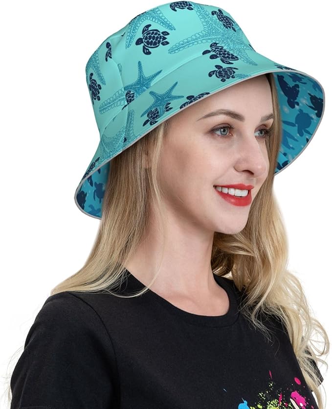 Hat Reversible Fisherman Hats Double Sided Wearing for Women Men Boys Girls