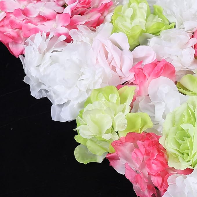 Artificial Flower Wall Panels, Silk Wedding Flower Wall Backdrop Panel, 3D Floral Panel Artificial Floral Wall Mat Flower Screen for Photo Party Wedding Wall Background Decor (6PCS Fruit-Green)