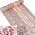 HUIHUANG Rose Pink Ribbon 1-1/2" Dusty Rose/Rose Gold/Rose Pink/Rosy Mauve/Vanilla/Peach Satin Ribbons for Wedding Flower Bouquet Bows Bridal Gift Wrap and Crafts- 6 Rolls, Total 30 Yards