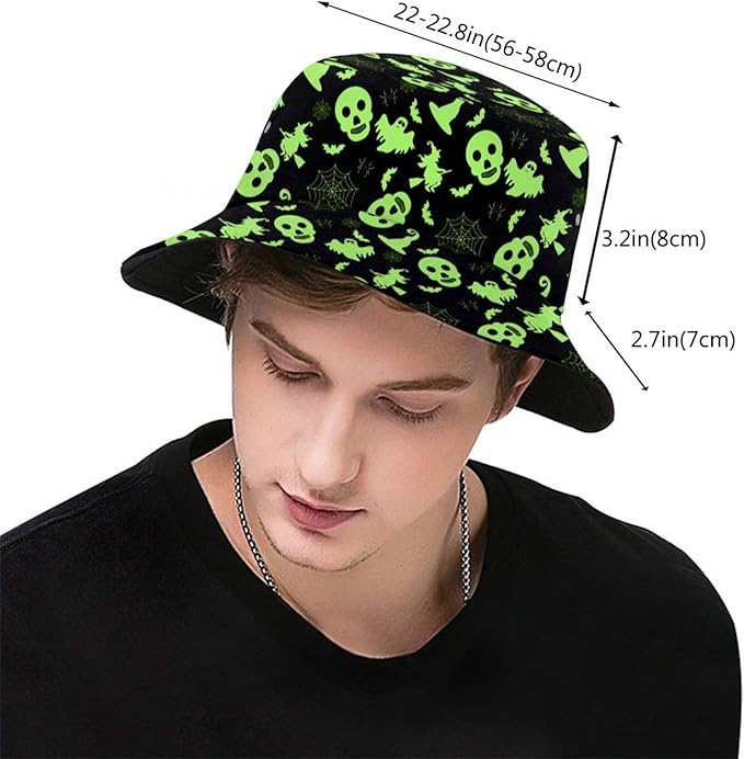 Bucket Hat for Women Men Funny Halloween Hats Packable Outdoor Fisherman Hats Caps Unisex