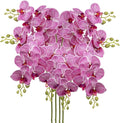 30 Inch Fuchsia Orchids Artificial Flowers Real Touch Phalaenopsis Spray Artificial Orchid Stems with 12 Flowers Fake Moth Tall Faux Flowers Arrangement for Home Decor, Party Wedding Decoration