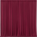 Burgundy Backdrop Curtains 6 Panels - Wrinkle-Free Polyester Photography Drapes for Baby Shower & Birthday Party - 24 X 10FT